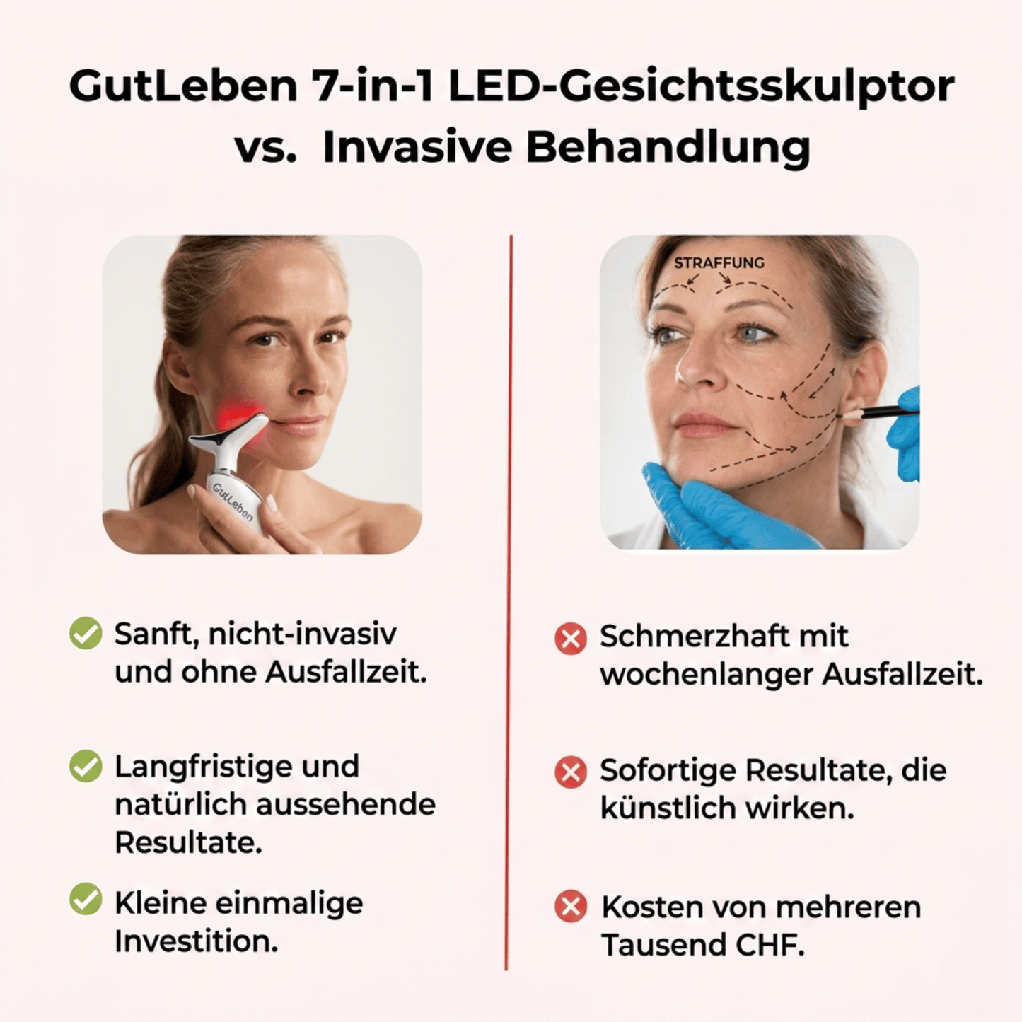 GutLeben 7-in-1 LED Gesichts-Sculptor
