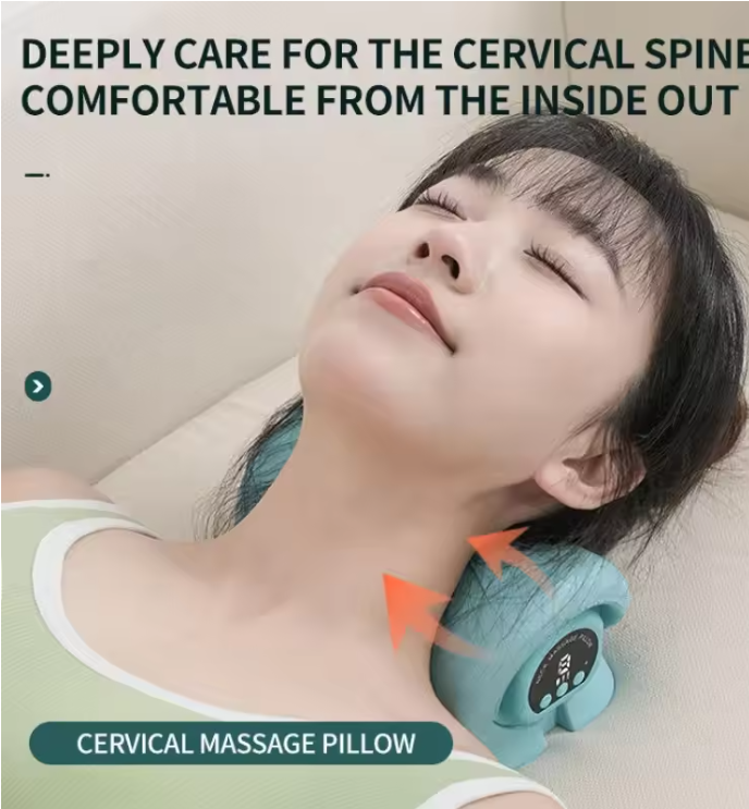 Electric Heated EMS Pulse Cervical Traction Pillow with Six Levels of Heat Neck Massager and Shoulder Stretcher Massage Products (Private Listing 3150578 )