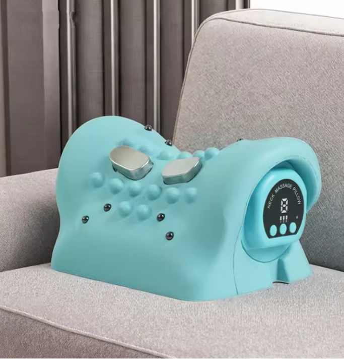 Electric Heated EMS Pulse Cervical Traction Pillow with Six Levels of Heat Neck Massager and Shoulder Stretcher Massage Products (Private Listing 3150578 )